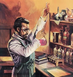 Louis Pasteur in seinem Labor